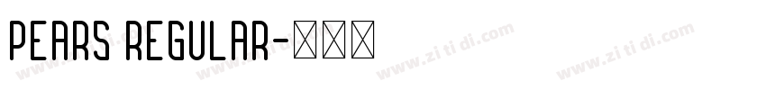Pears Regular字体转换